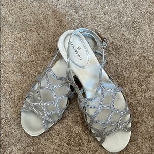 Bandolino Glittering Silver Sandals